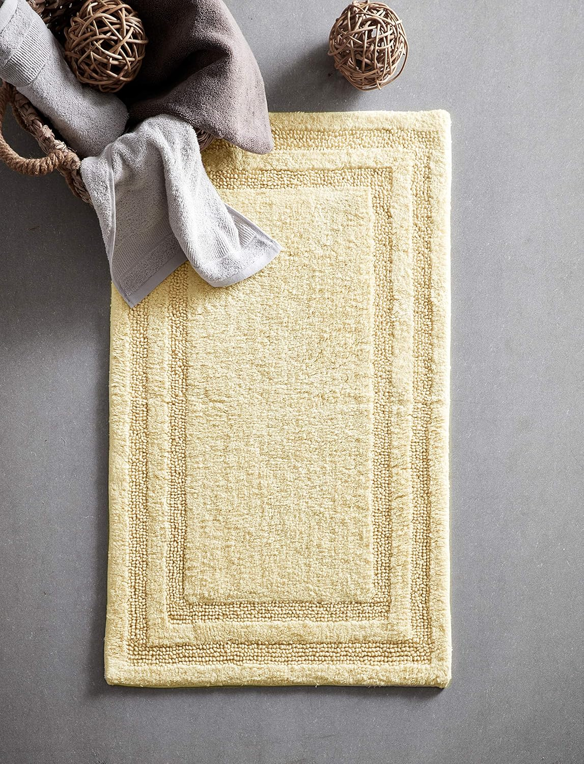Tommy Bahama - Bathroom Rugs, Cotton Bath Mat, Highly Absorbent Bathroom Decor (Isla Yellow, 2 Piece) image number 6