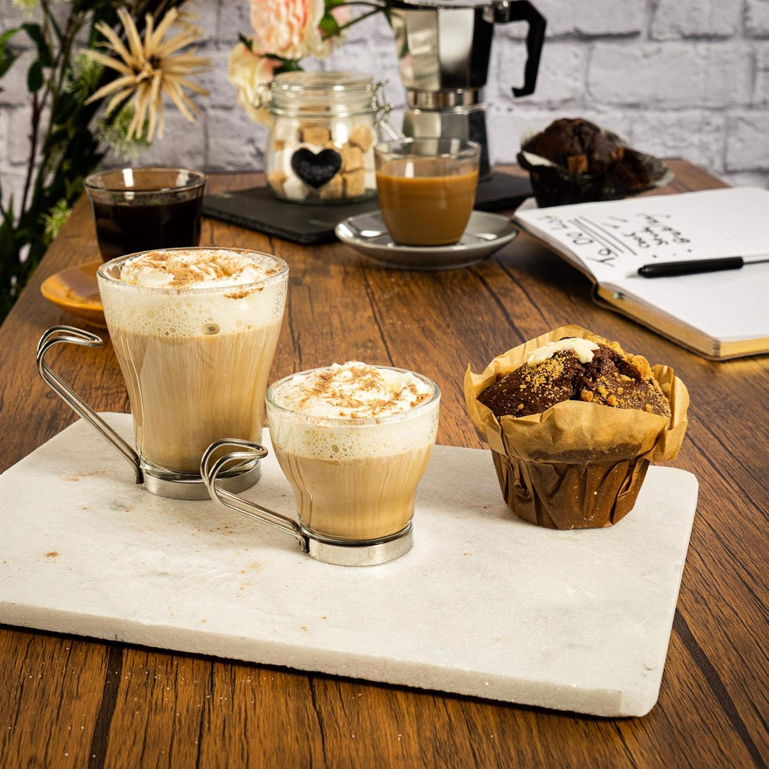 Bormioli Rocco ROS1702 Glass Oslo Cappuccino 1.21880 (Pack of 6) image number 1