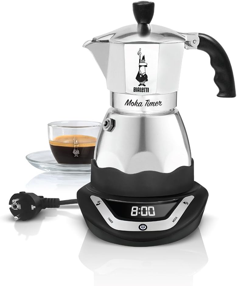 Bialetti Electric Moka Timer, Capacity for 6 Ties, 365W, Silver/Black image number 2