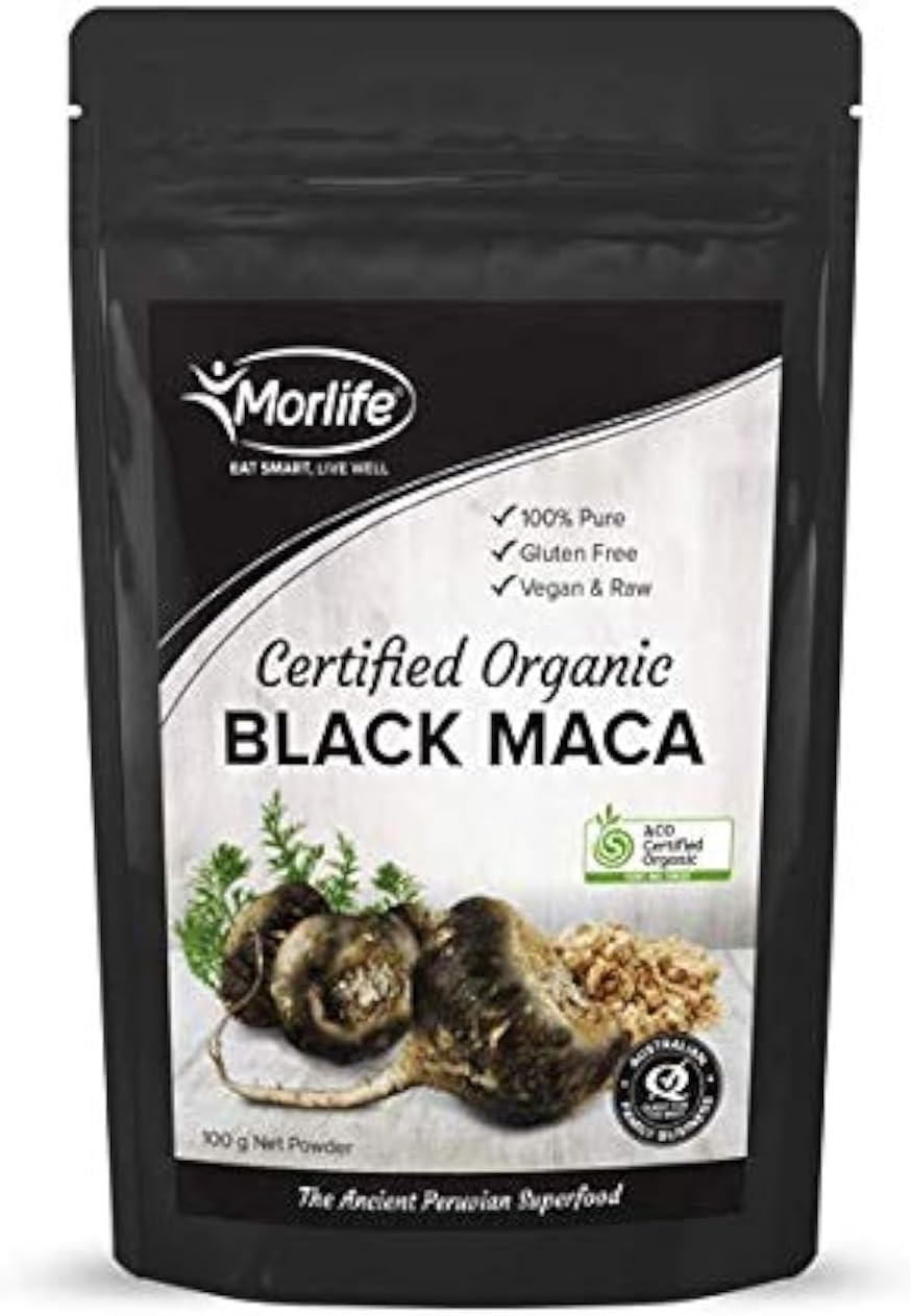 Morlife Black Maca Powder Certified Organic 100G