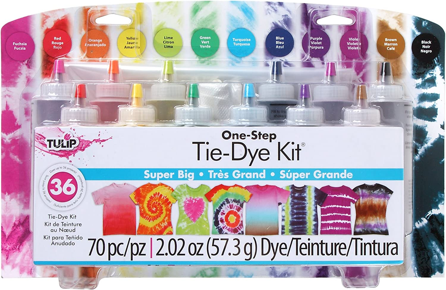 Tulip DC31679 One Step Tie-Dye Kit 12 Colour Superbig