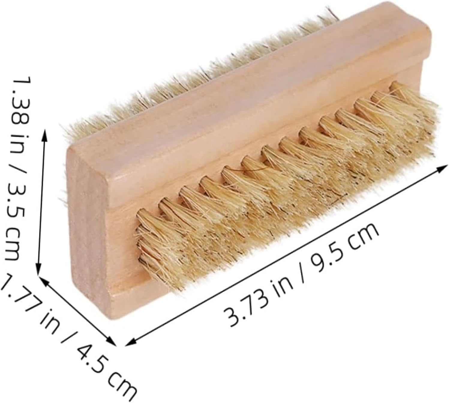 Bamboo Nail Brush for Cleaning Fingernails &ndash; Stiff Bristles for Nail Care, Eco-Friendly Wooden Hand Brush for Manicure, Cleaning (2PC) image number 2