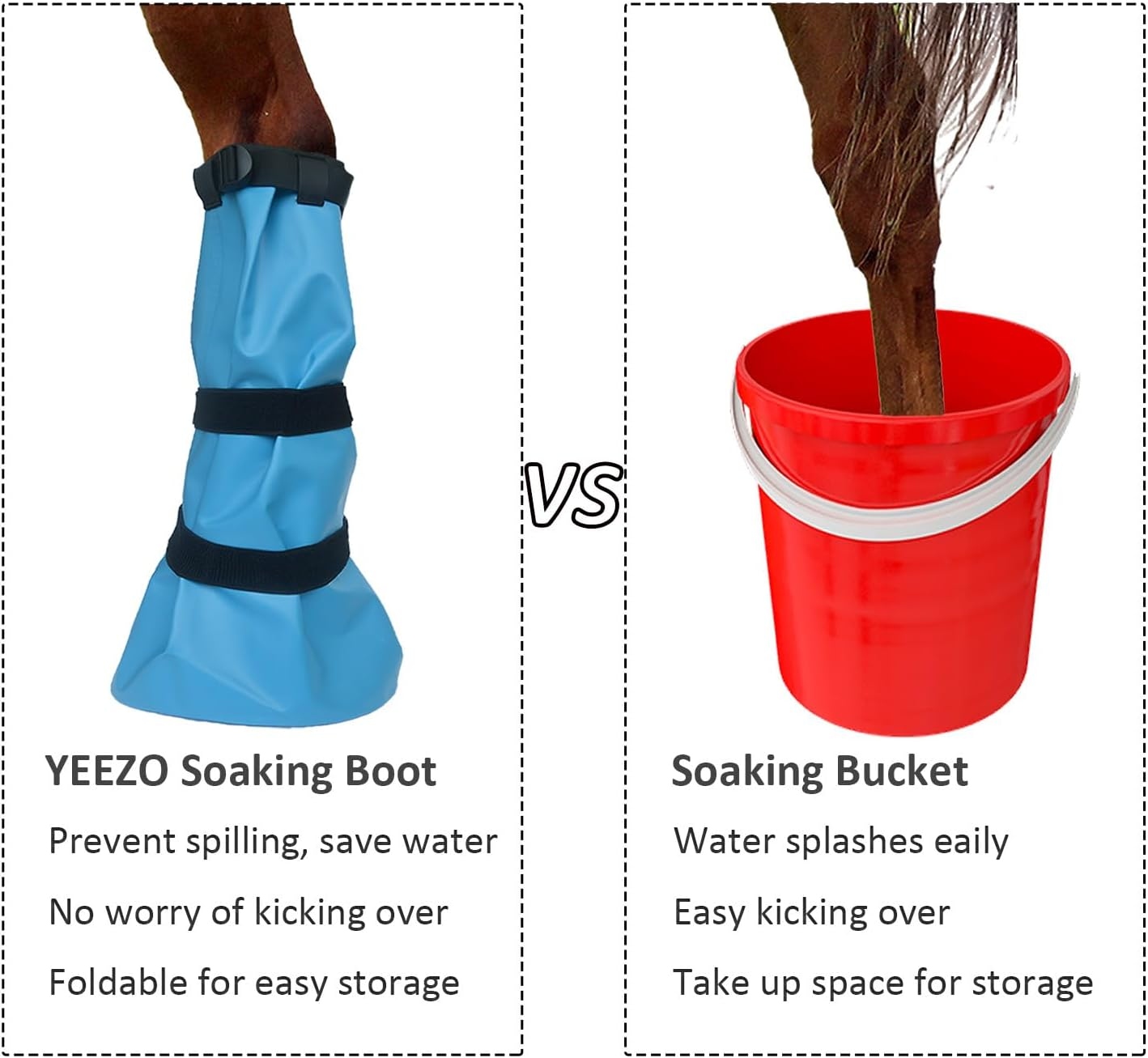 Yeezo Horse Hoof Soaking Boot Hooves Soaker Bag for Treating Common Hoof Ailments with EVA Pad image number 5