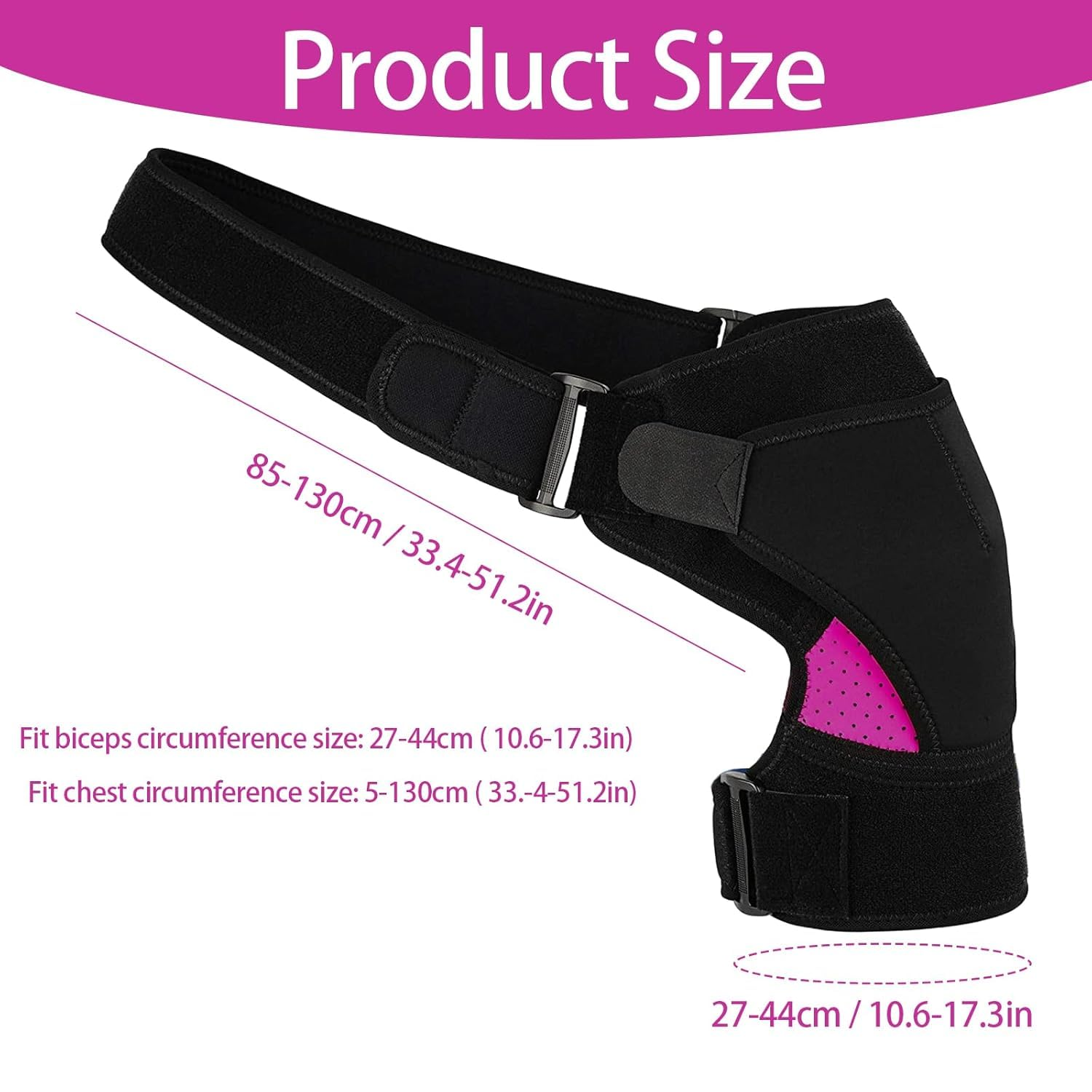 1Pc Adjustable Rotator Cuff Shoulder Brace Compression Sleeve, Shoulder Support Brace & Rotator Cuff for Men or Women image number 2