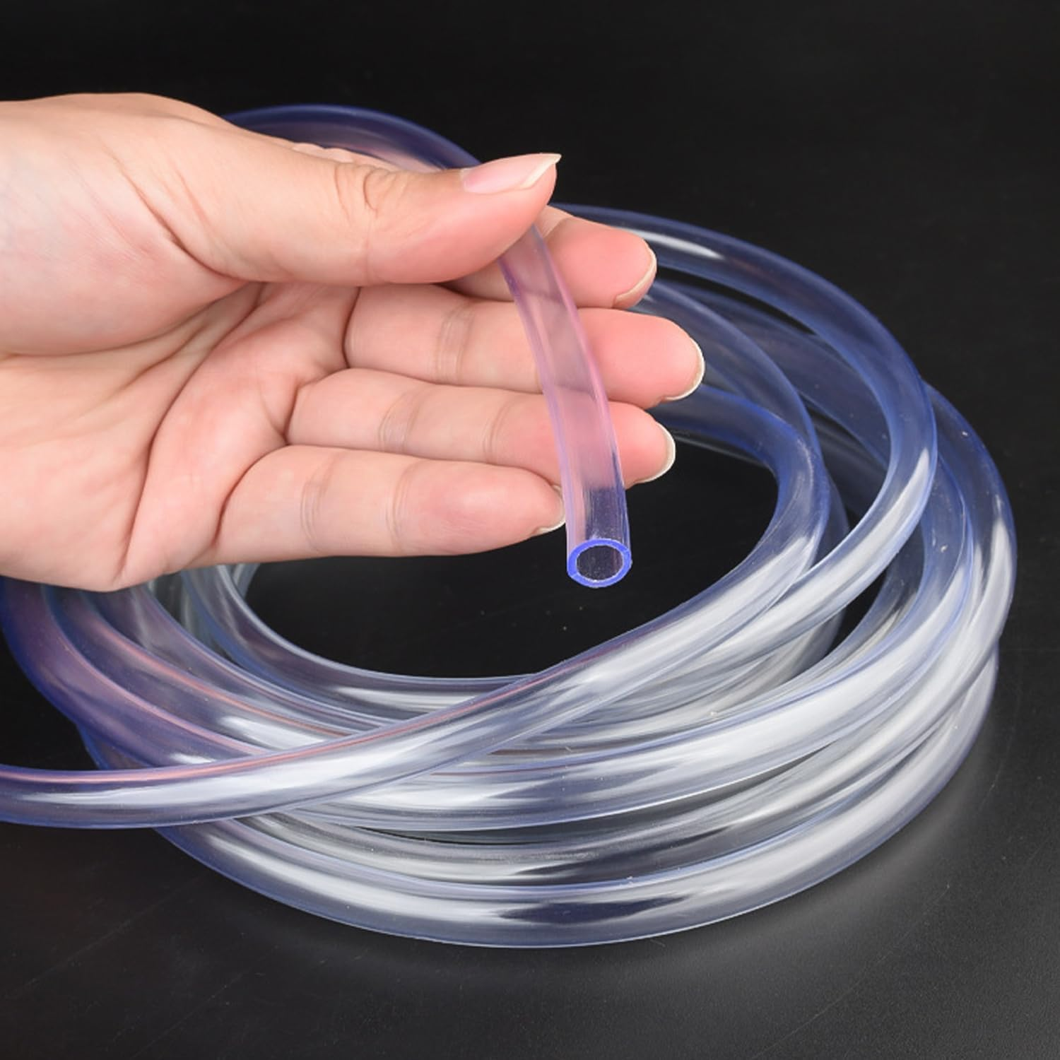 BEANPRECOY Clear PVC Tubing 6Mm ID X 8Mm OD X 1M Clear PVC Hose Flexible Tubing for Aquariums/Garden Pumps/Air Compressors, Weatherproof Water & Air Transfer Pipe image number 4