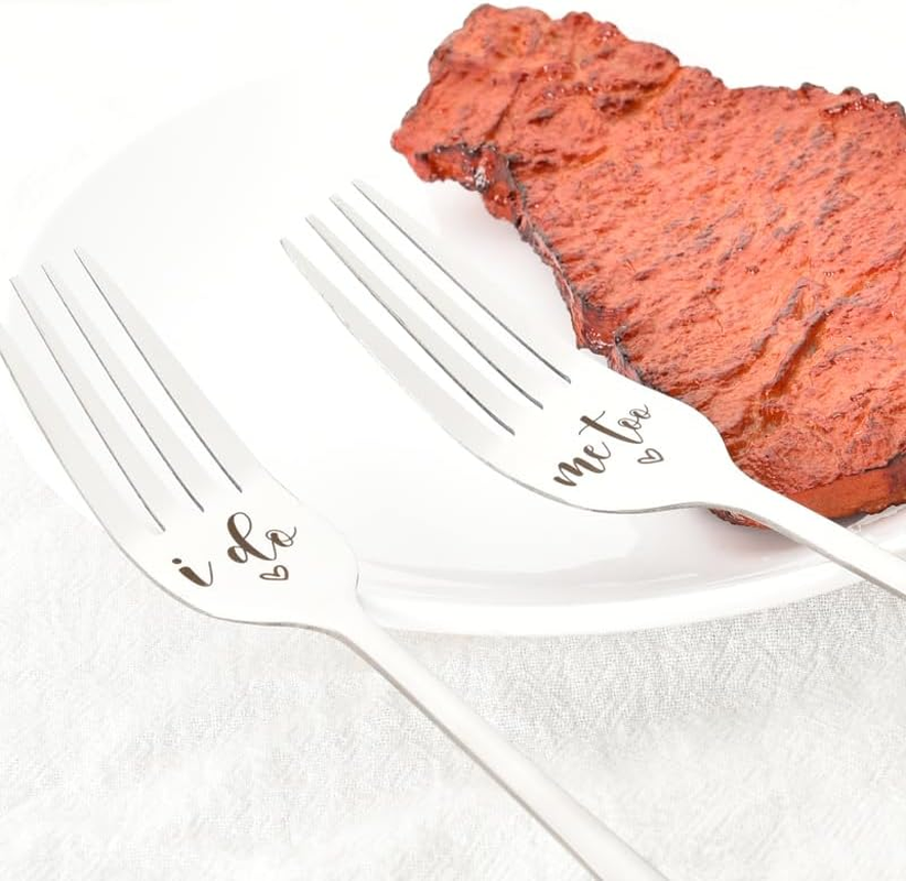 Bride and Groom Fork Gifts for Bridal Shower Gifts for Daughter Bride to Be Unique Marriage Gifts for Couples Wedding Engagament Gifts for Best Friend Sister Couples Newly Engaged image number 2