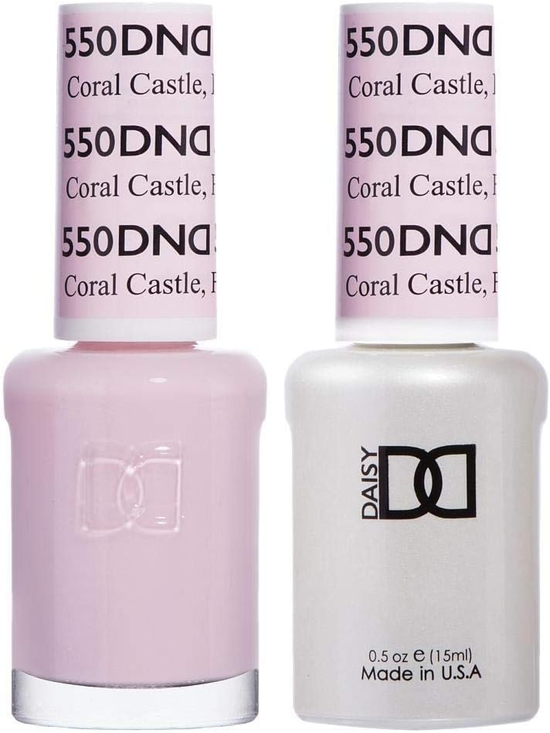 DND 550 Coral Castle DG Duo Set Soak off Gel & Matching Nail Polish