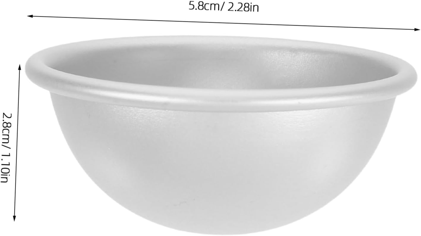 SEWACC 12Pcs Semi-Sphere Aluminum Molds Bath Bomb Molds for DIY Bath Salts Salt Craft Projects image number 4