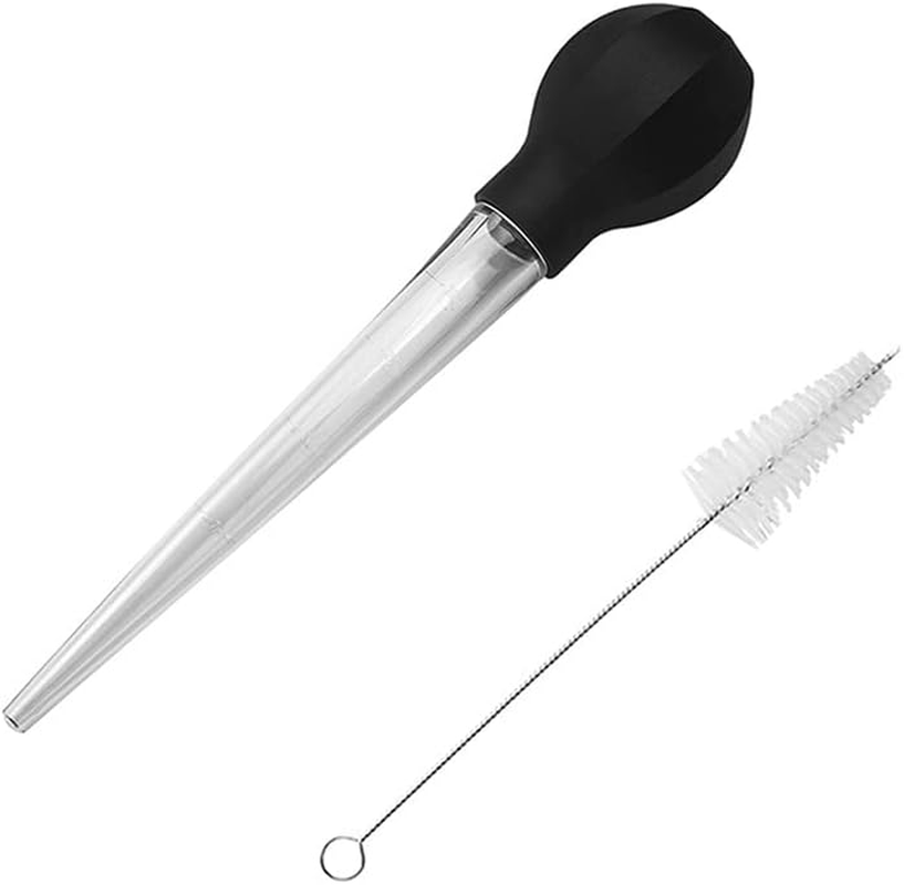 Large Turkey Baster with Cleaning Brush,Stainless Steel Baster Tool for Cooking Easy to Use and Clean,Heavy Duty Baster Tube Dishwasher Safe for BBQ Baking Kitchen Cooking ﻿ image number 4
