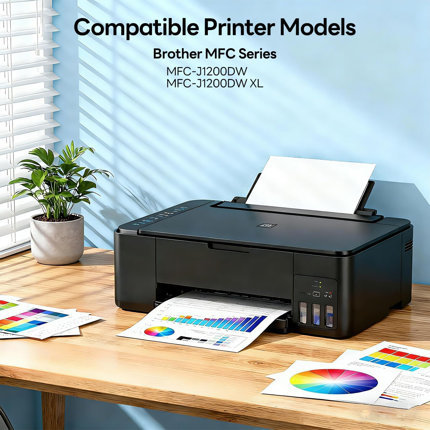 LC434 Ink Cartridges 4-Pack Compatible for Brother LC434 LC-434 for Brother DCPJ1200W DCPJ1200WXL (1BK,1C,1M,1Y) image number 4