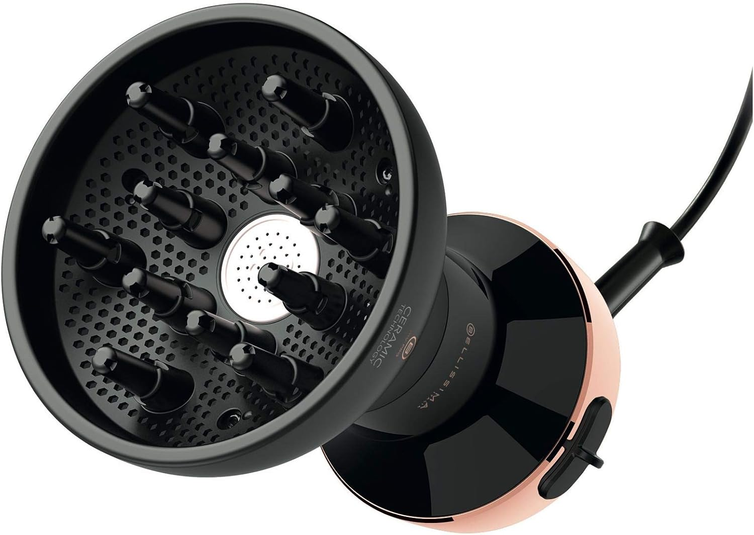 Bellissima My Pro Diffon Ceramic DF1 3000 Hot Air Diffuser for Curly Hair, Ceramic Technology, 700 W, 2 Air/Temperature Combinations, No Frizz Effect image number 1