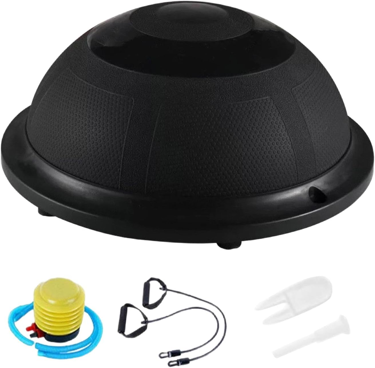 Oshhni Balance Ball Half Exercise Ball anti Slip Balance Training with Resistance Bands and Pump for Full Body Workouts