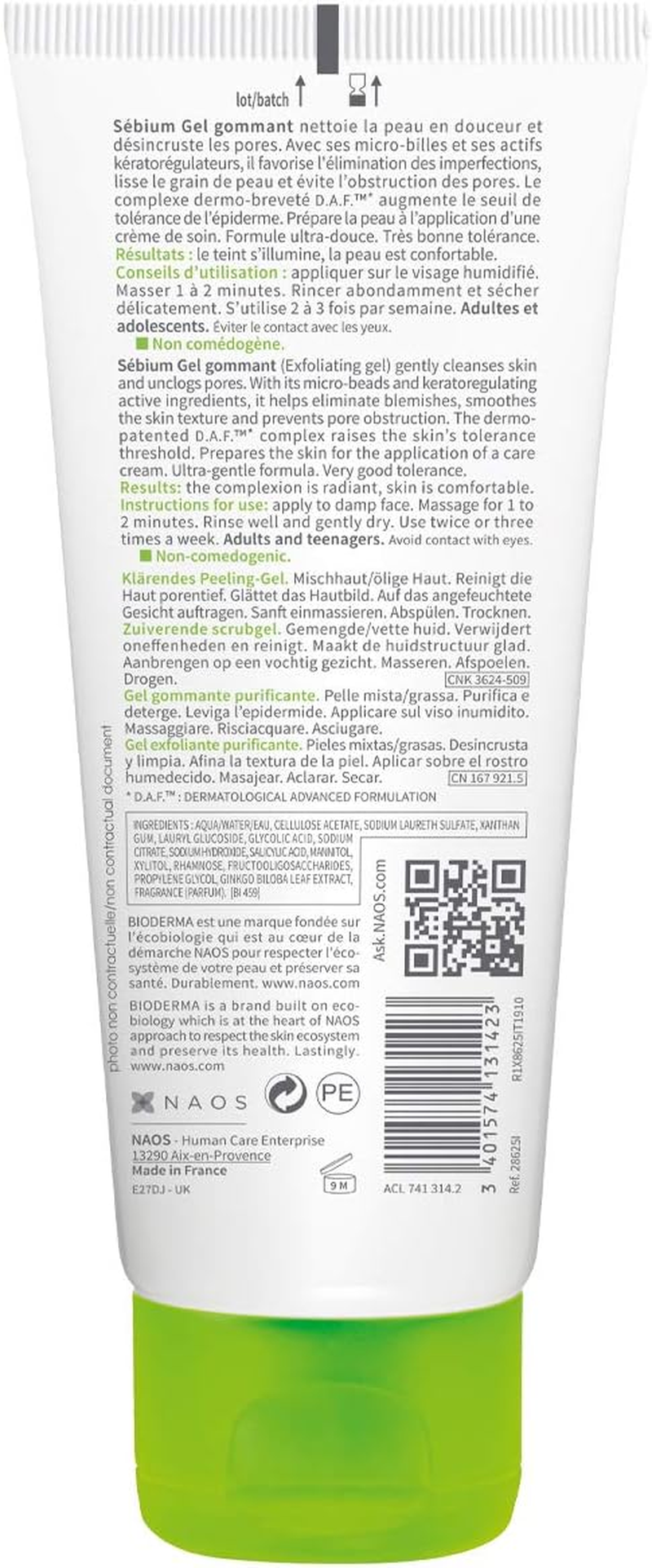 BIODERMA Sebium Gommant Foaming Cleansing & Exfoliating Gel 100Ml