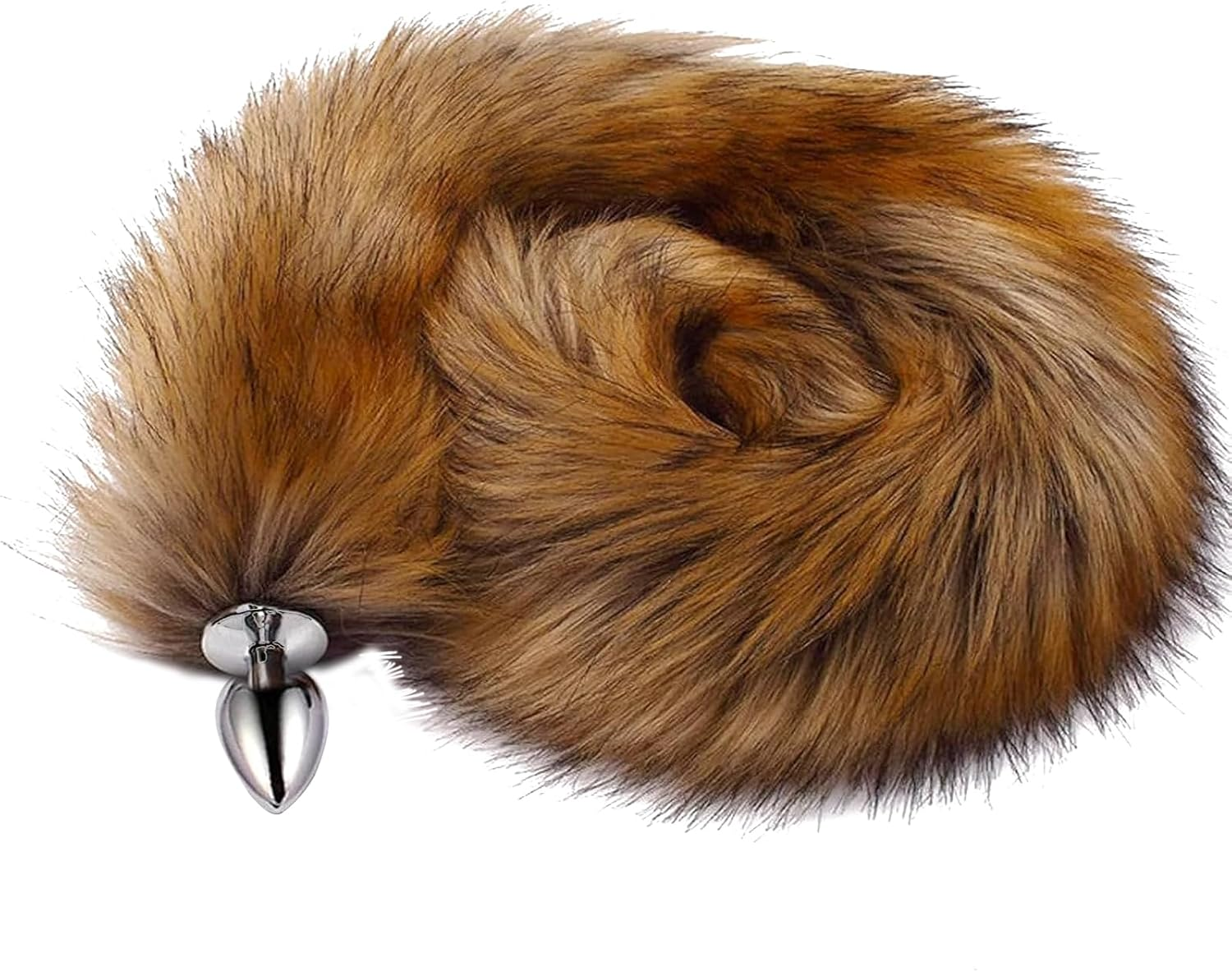 Anal Plug Fox Tail for Women with BDSM Tail Stainless Steel Fox Tail Plug SM Butt Plug BDSM Cosplay Tail Plug Erotic Furry Anal Plug Tail Fox Sex Toy for Men Couples Beginners (S) image number 4
