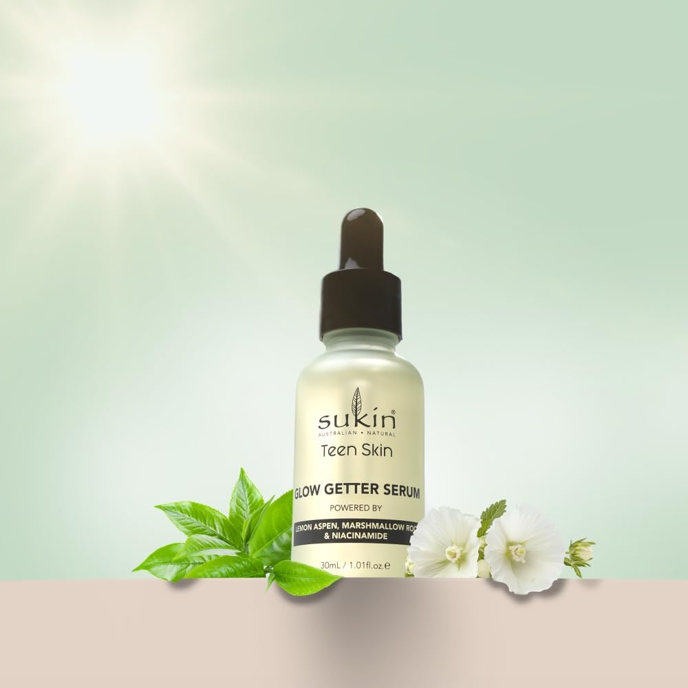 Sukin Teen Skin Glow Getter Serum 30Ml, Natural Shine Control with Niacinamide & Lemon Aspen, for Combination Skin, Australian Made & Owned, Vegan, Cruelty-Free image number 3