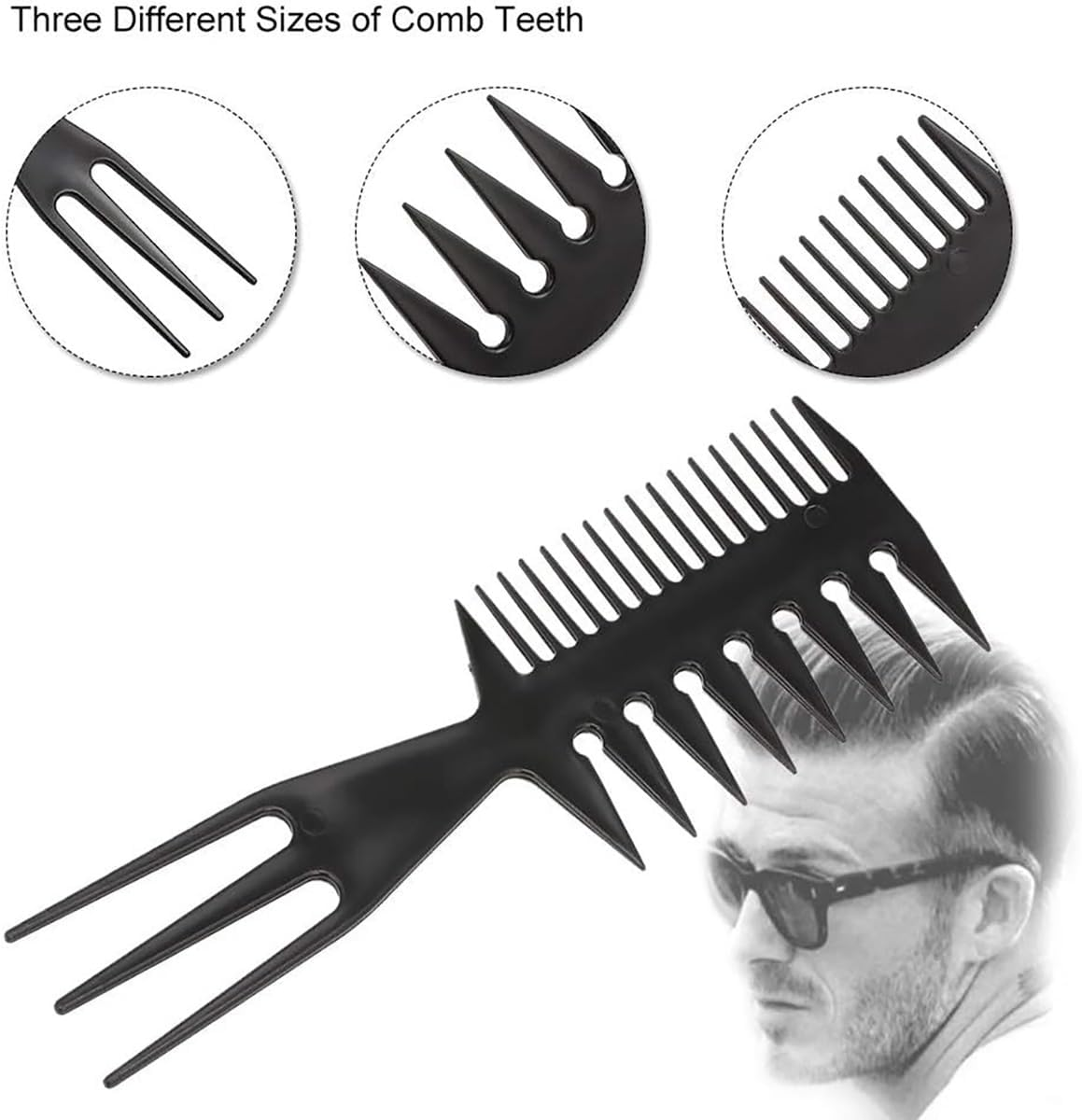 AIMALL 3-In-1 Hair Comb Styling Tool for Salon and Home Use &ndash; Professional Quality Fish Tail, Wide Tooth, and Dual-Sided Comb image number 5