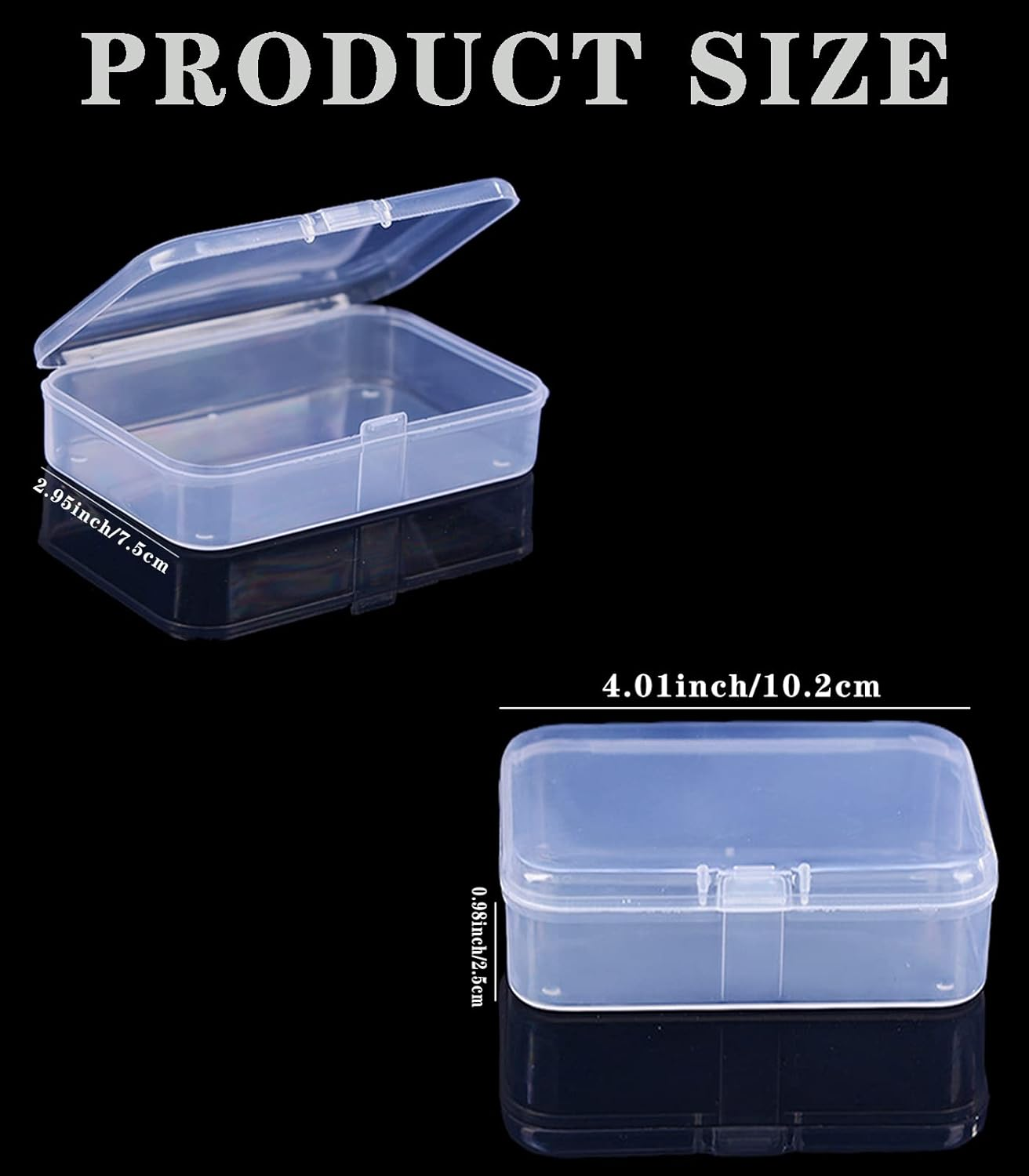 18 Pcs Clear Plastic Playing Card Boxes Snaps Closed Poker Gaming Playing Card Deck Cases Holder Plastic Storage Box Clear Trading Card Box Plastic Card Storage Organizer for Bank Business Card - 18Pcs image number 4