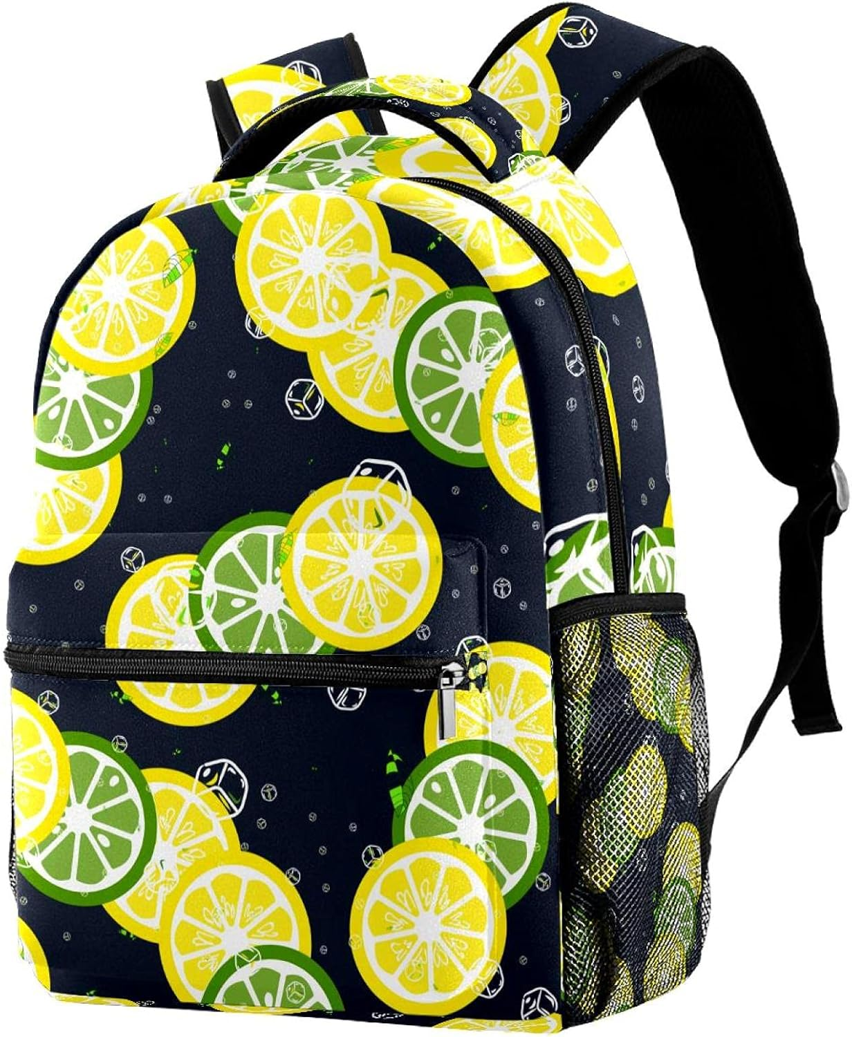 Fruity Lemons and Limes Backpack Students Shoulder Bags Travel Bag College School Tote Backpacks image number 5