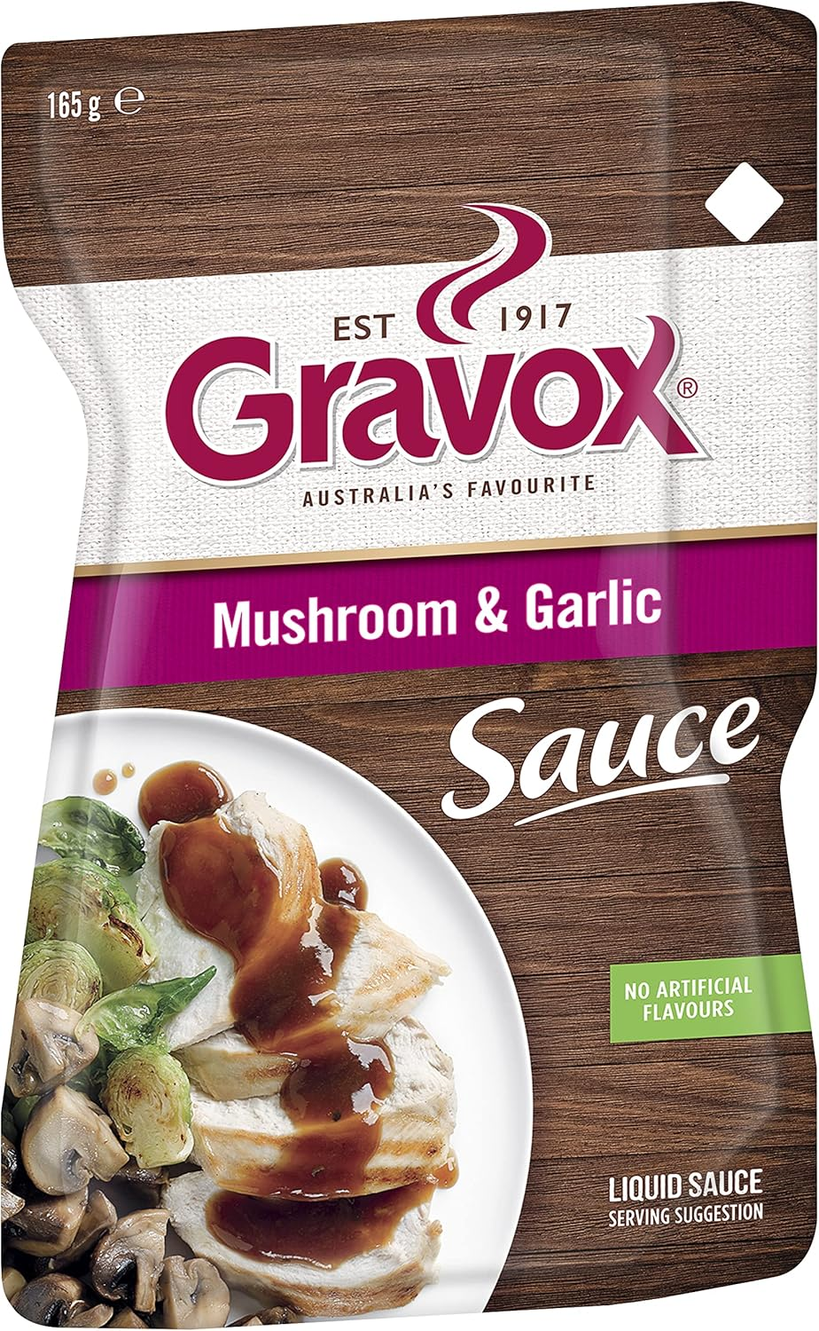 Gravox Mushroom and Garlic Sauce Pouch Liquid Pouch for Gravy and Liquid Stock Instant Sauce 165G