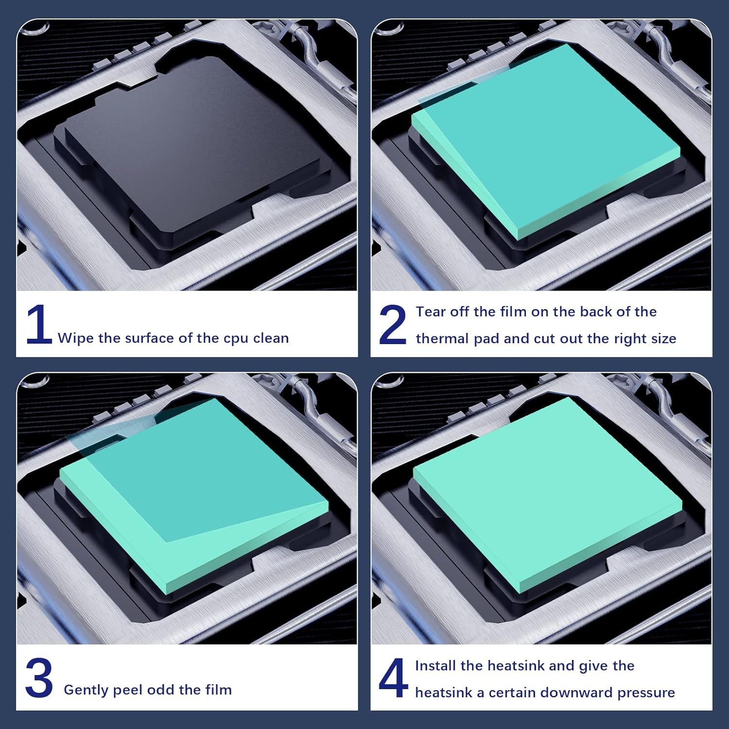 Thermal Pad, Thermalright JLJ Silicone Thermal Pads, High Temperature Resistance and Non Conductive for Laptop Heatsink/Gpu/Cpu/Led Cooler (80X40X1.5Mm) image number 4