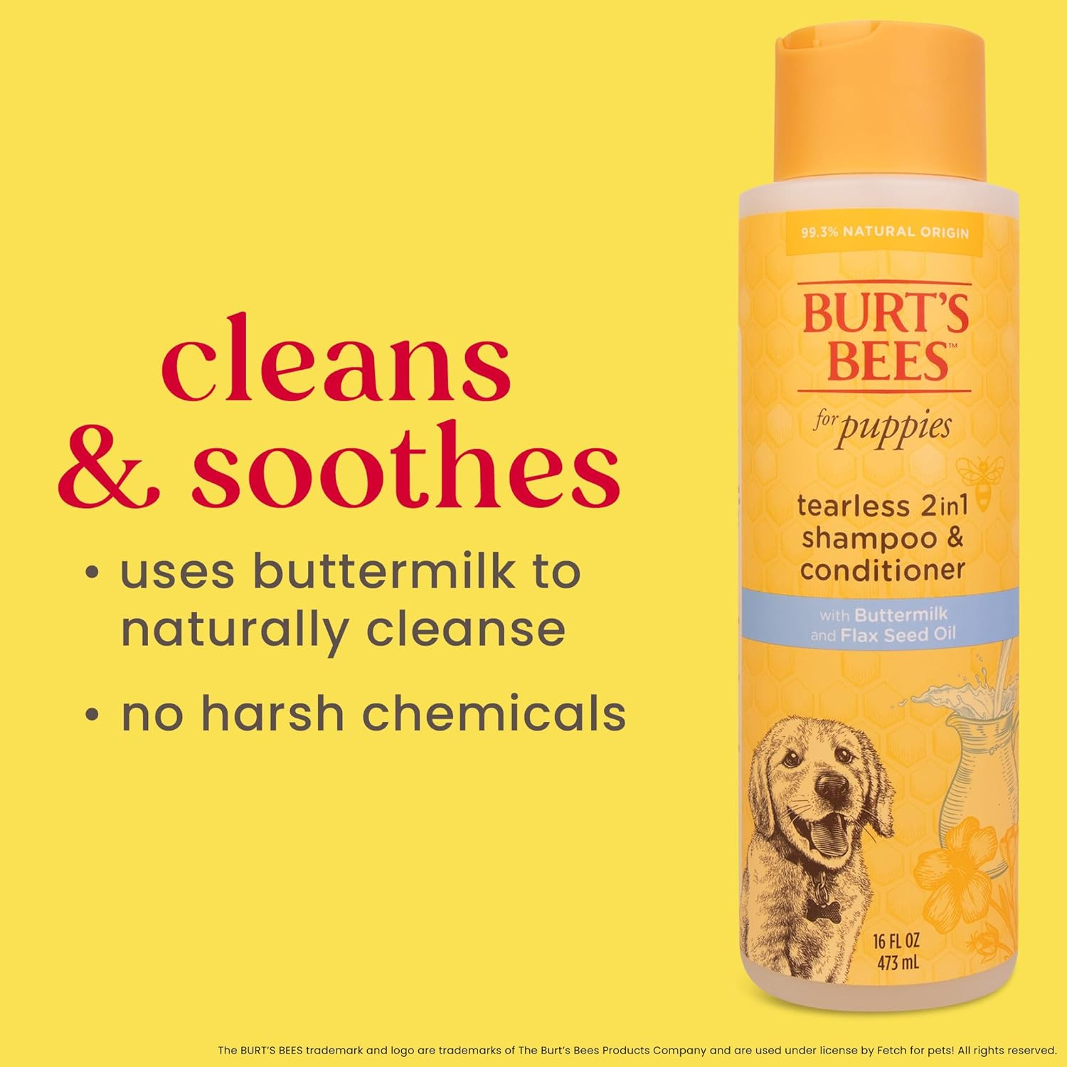 Burts Bees Tearless 2 in 1 Shampoo and Conditioner for Puppies