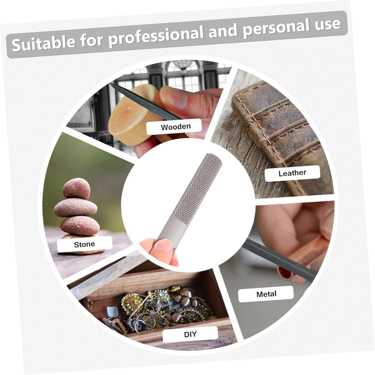 OSALADI 1Pc Wood File Durable Wood Polishing Tool for Efficient Woodworking Sturdy Rasp File Scientific Structure for Versatile Grinding Needs image number 3