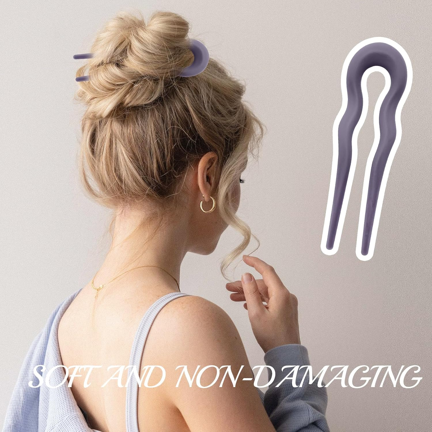 BUOKSLLY Pack of 3 U-Shaped French Hair Pin, Hair Pin, U-Shaped Hair Accessories, Women'S Hair Clips for Updos, ABS Material, Versatile, Elegant Hair Accessories image number 5