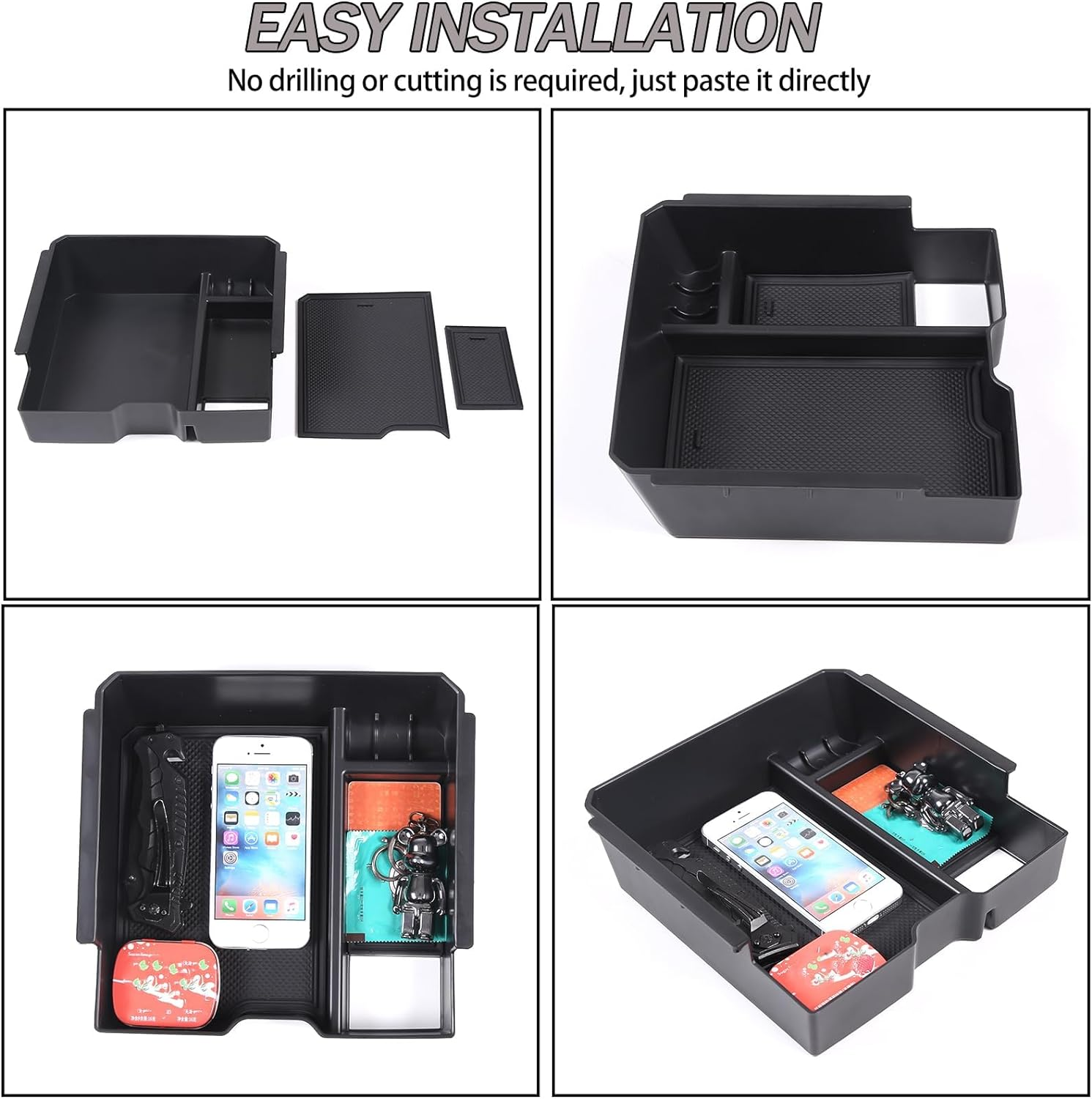 Car Center Console Armrest Box Storage Box Tray Compatible with Ford Everest/Ranger 2023 image number 6