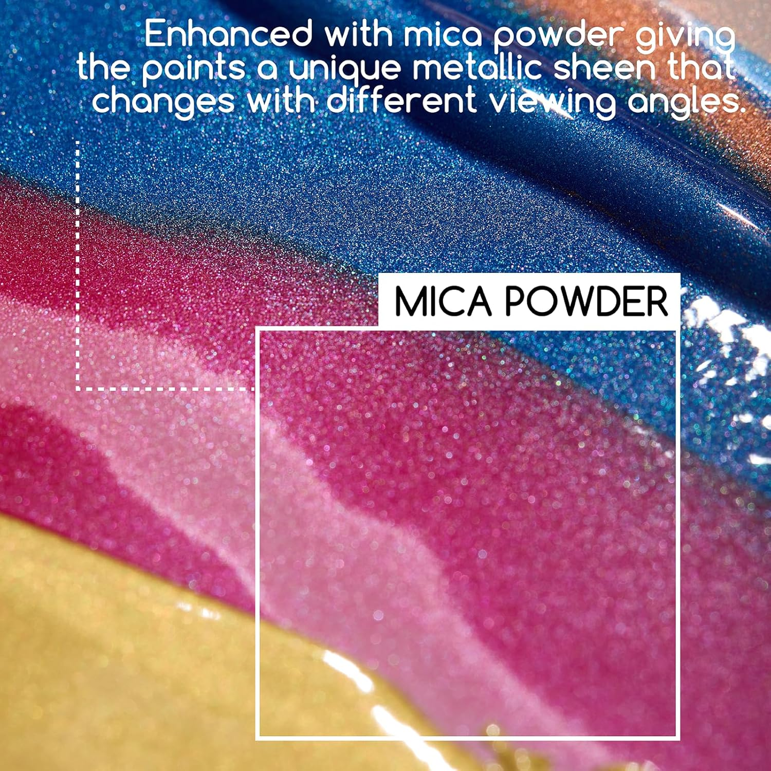 MEEDEN Metallic Acrylic Paint Set: 6 Colors Heavy Body Acrylic Paint Tubes 2Oz / 60Ml - Thick Metallic Paint for Painting Canvas Crafts Wood Metal image number 1