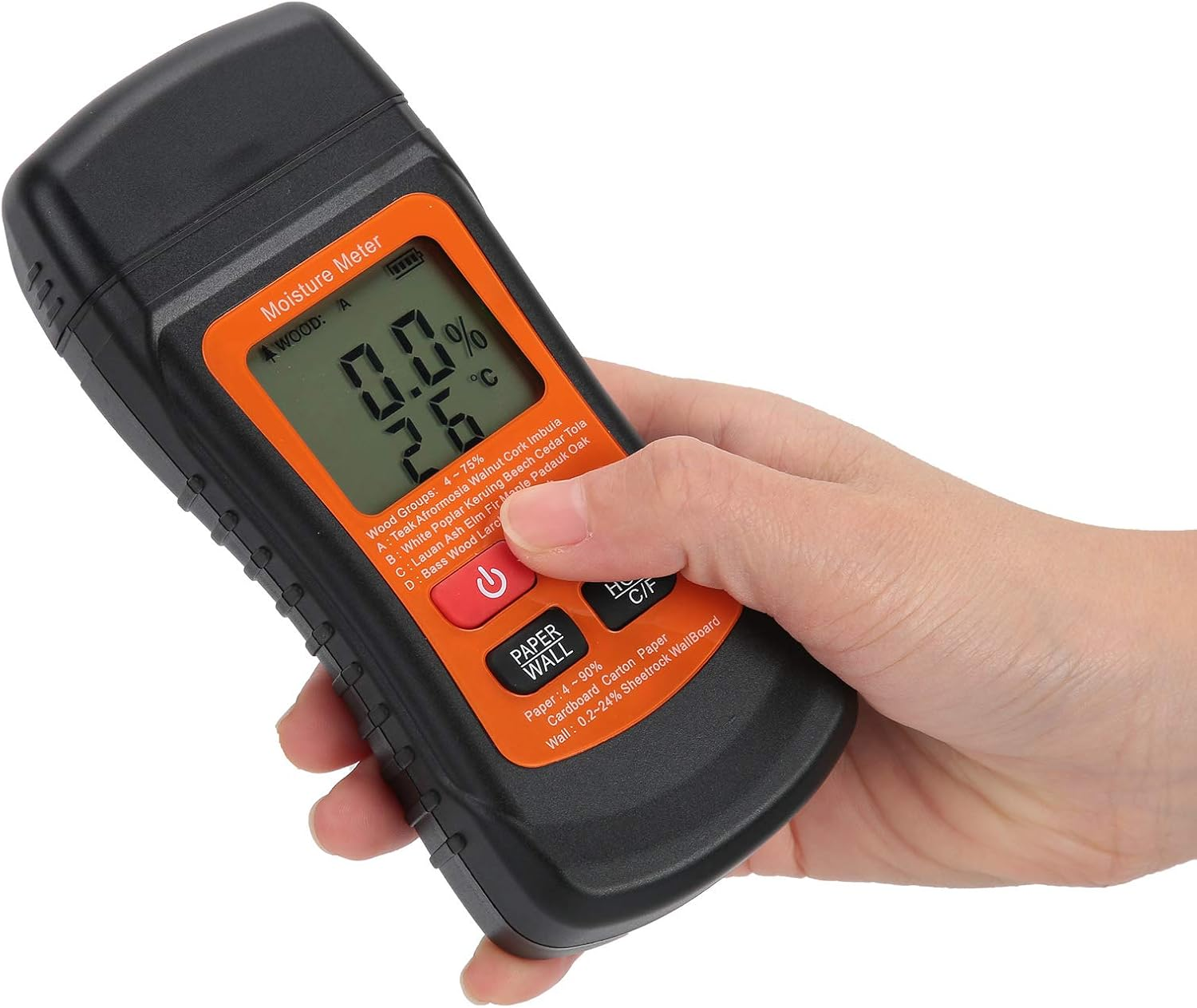 EVTSCAN Digital Wood Meter Humidity Tester Damp Detector for Woodworker image number 6