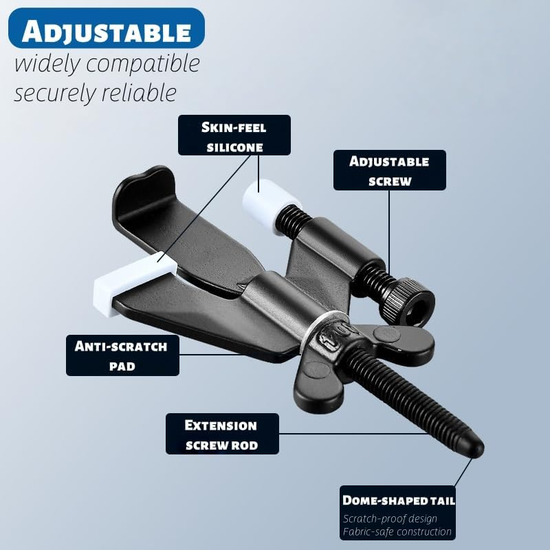 Suytvenxau Upgraded Portable Door Lock - 304 Stainless Steel Hotel Door Safety Lock for Home Security, Door Hardware & Locks for Travel, Hotel, Apartment, College - Extra Secure Lock W/Bag, Black image number 1