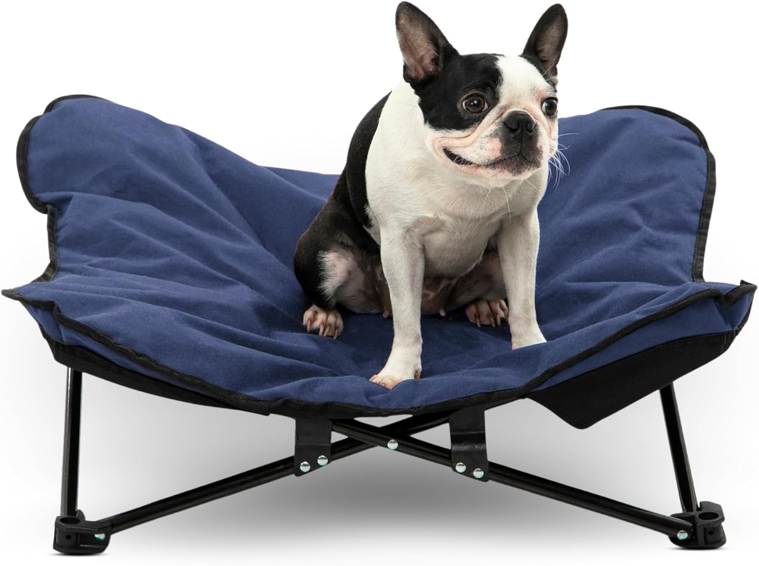 Charlie'S Pet Portable and Foldable Outdoor Pet High Chair Scratch-Resistant Highly Breathable - Black 90X90X25Cm; It Can Load a Maximum Weight of 45Kg