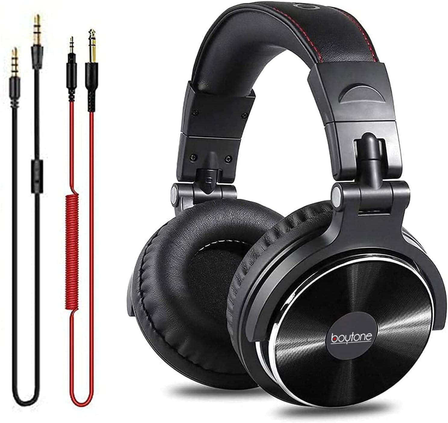 Boytone BT-10BK Wired over Ear Headphones Studio Monitor & Mixing DJ Stereo Headsets with 50Mm Drivers and 1/4 to 3.5Mm Audio Jack for Audio Mixer Computer, Phone, Guitar, Laptop, Amplifire image number 2