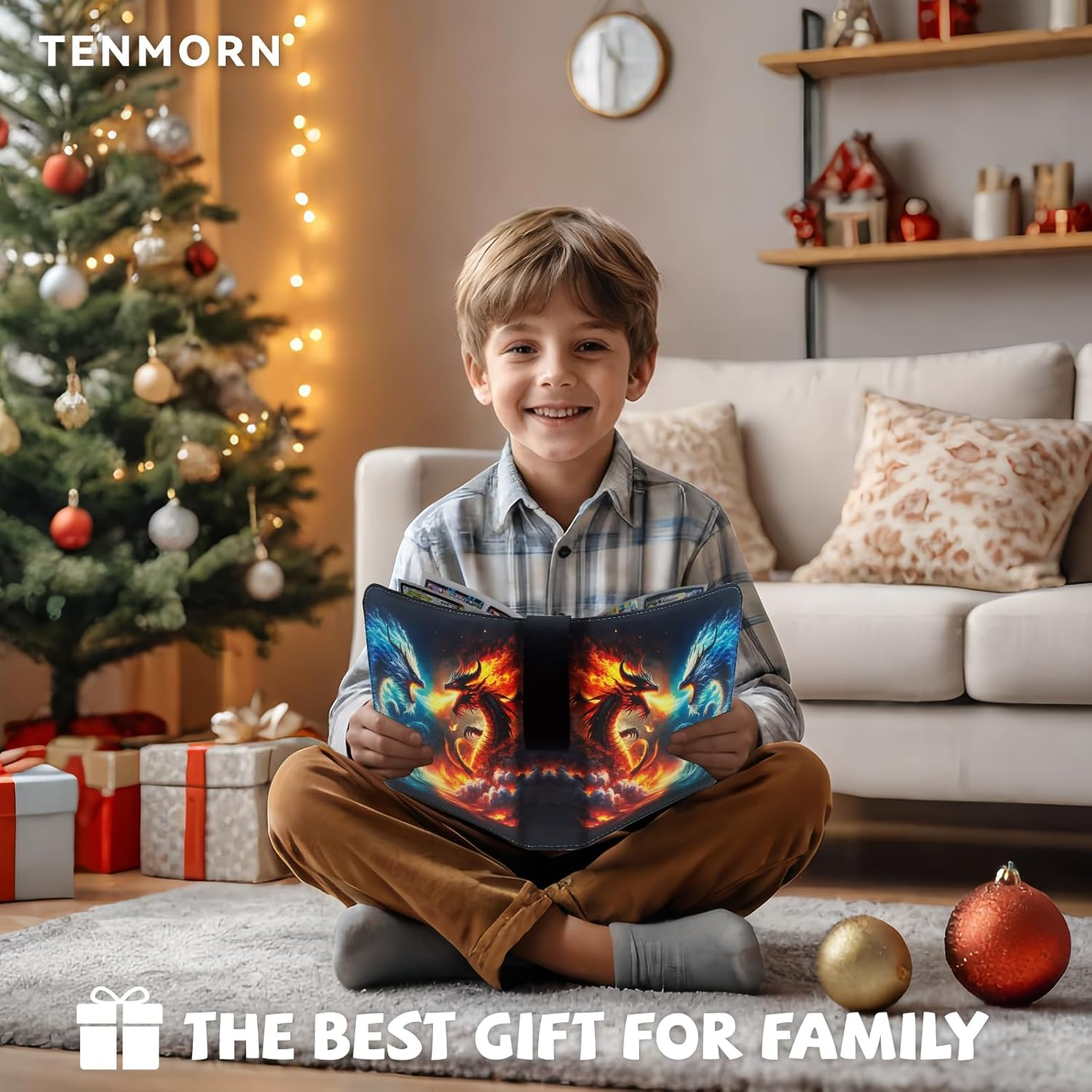 Card Binder - 9 Pocket Zipper Binder, Holds 900 Cards with 50 Card Sleeves, Perfect for Boys, Girls and Card Lovers, Collectible Trading Card Albums, Card Boxes and Card Sleeves. image number 2