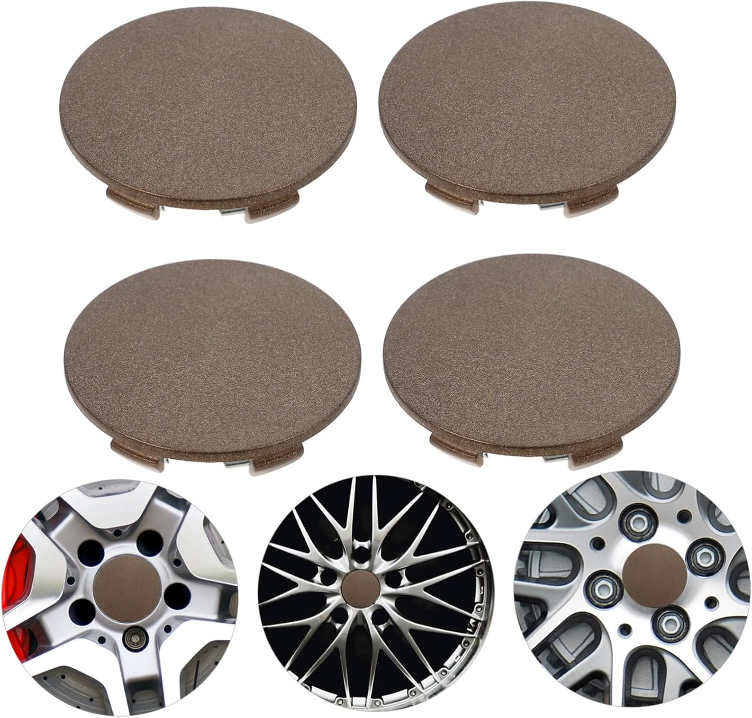 Iplusmile 4Pcs Car Wheel Hub Central Caps Automotive Tire Accessories Easy Installation Compatible Multiple Brands Sleek Design Lightweight for Hub Protection image number 1
