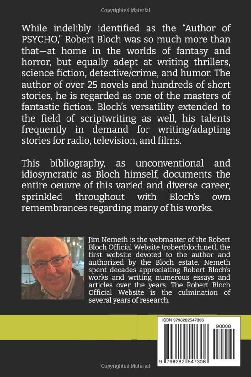 Robert Bloch: an Unconventional Bibliography
