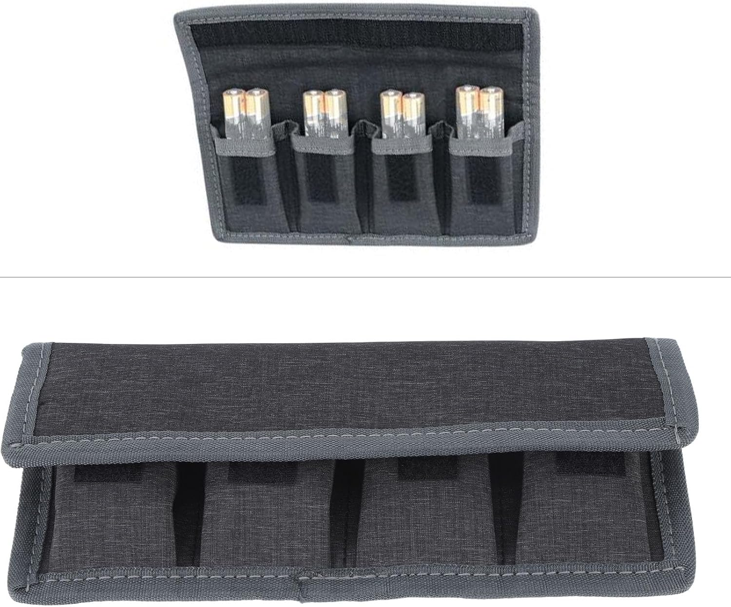 DSLR Camera Battery Case, Camera Battery Pouch Holder Case with 4 Pockets Fall Prevention, Waterproof Camera Battery Storage Bag for LPE6 LPE8 NPFW50 ENEL14 ENEL15 NPFW100 NPW235 image number 5