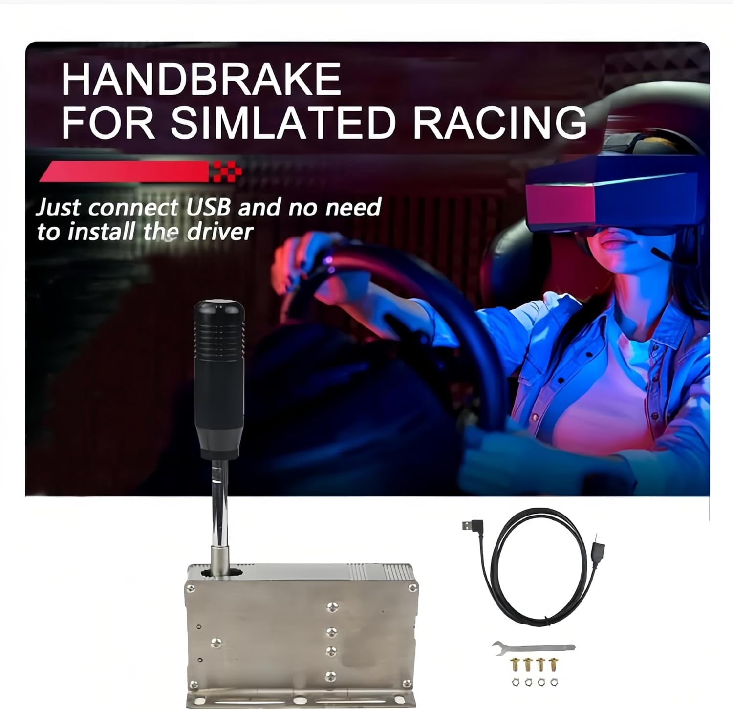 USB Sequential Shifter for Logitech G25 G27 G29 G920 G923, Thrustmaster T300 T500, PXN, TMX. Compatible with ETS2, Forza Horizon 4, Assetto Corsa, Project CARS, WRC, LFS, Shenli - Blue image number 5