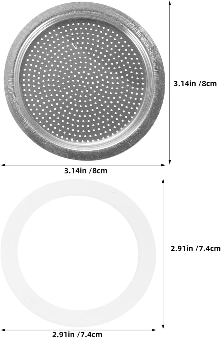 TOPPERFUN Replacement Silicone Gasket Seal for Espresso Mug Lid Food Safe Fit for Coffee Pot Sealing Ring