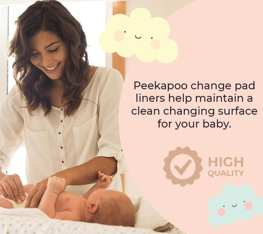 Peekapoo Mini - 100 Pack Disposable Changing Pads for Baby (18 Inches X 16 Inches) Disposable Waterproof Liners, Diaper Changing Pad Protector Mat image number 4