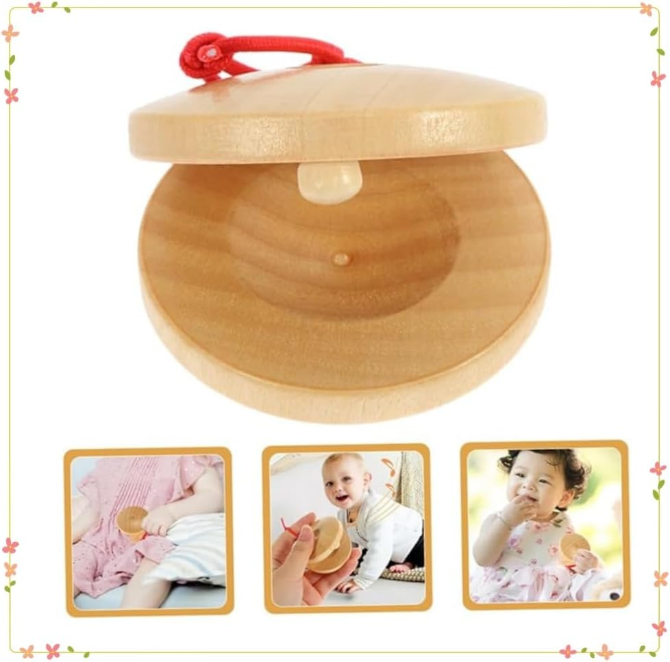 Jindizi Musical Castanets Instrument, 6Pcs Wooden Castanets Castagnette Castanets for Adults Small Fish Castanets Teaching Instrument Percussion Castanets Castanets Castanets Bulk Castanets