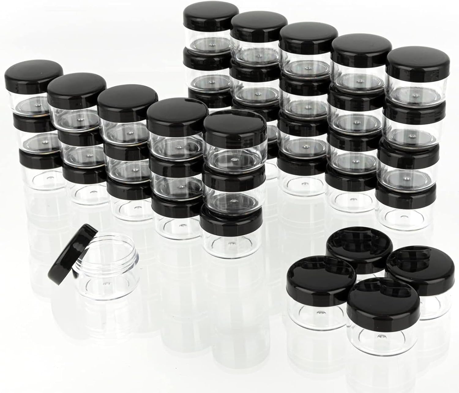 10 Gram Sample Containers with Lids, 30 Count Tiny Sample Jars, Empty Lip Balm Containers, Mini Cosmetic Containers with Lids, Makeup Travel Containers image number 2