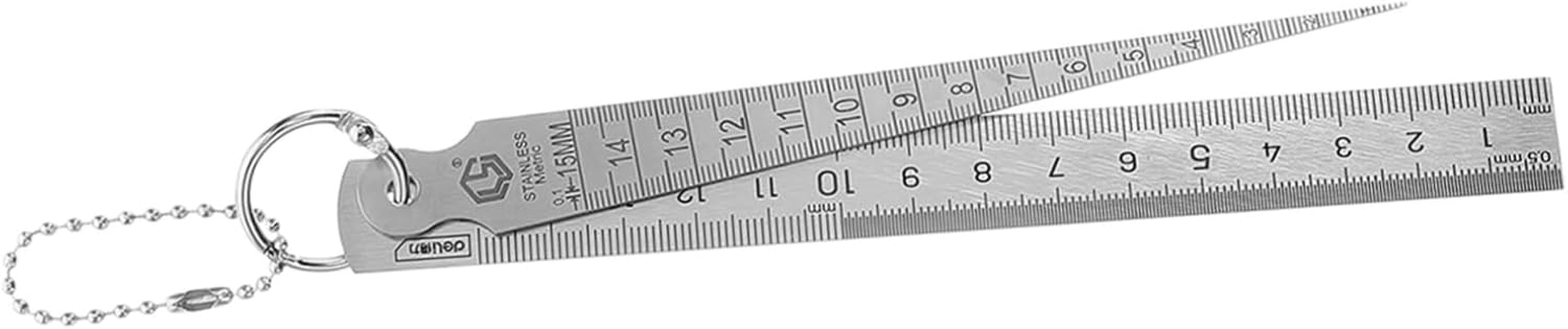 JUMPLAWN Gap Measuring Ruler Stainless Steel Feeler Gauge Automotive Tool for Door Gap Spark Plug Measurement image number 3