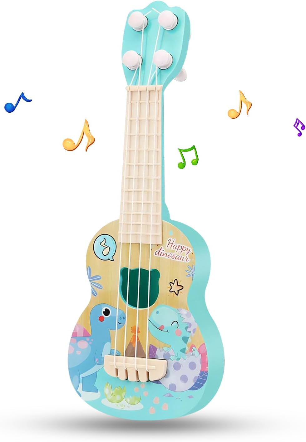 Rstigiker Kids Ukulele 26Cm Kids Ukulele Guitar Toy with 4 Adjustable Strings Mini Children Musical Instruments Early Educational Acoustic Toy for Toddlers Beginners Boys Girls Gift (Blue) image number 3