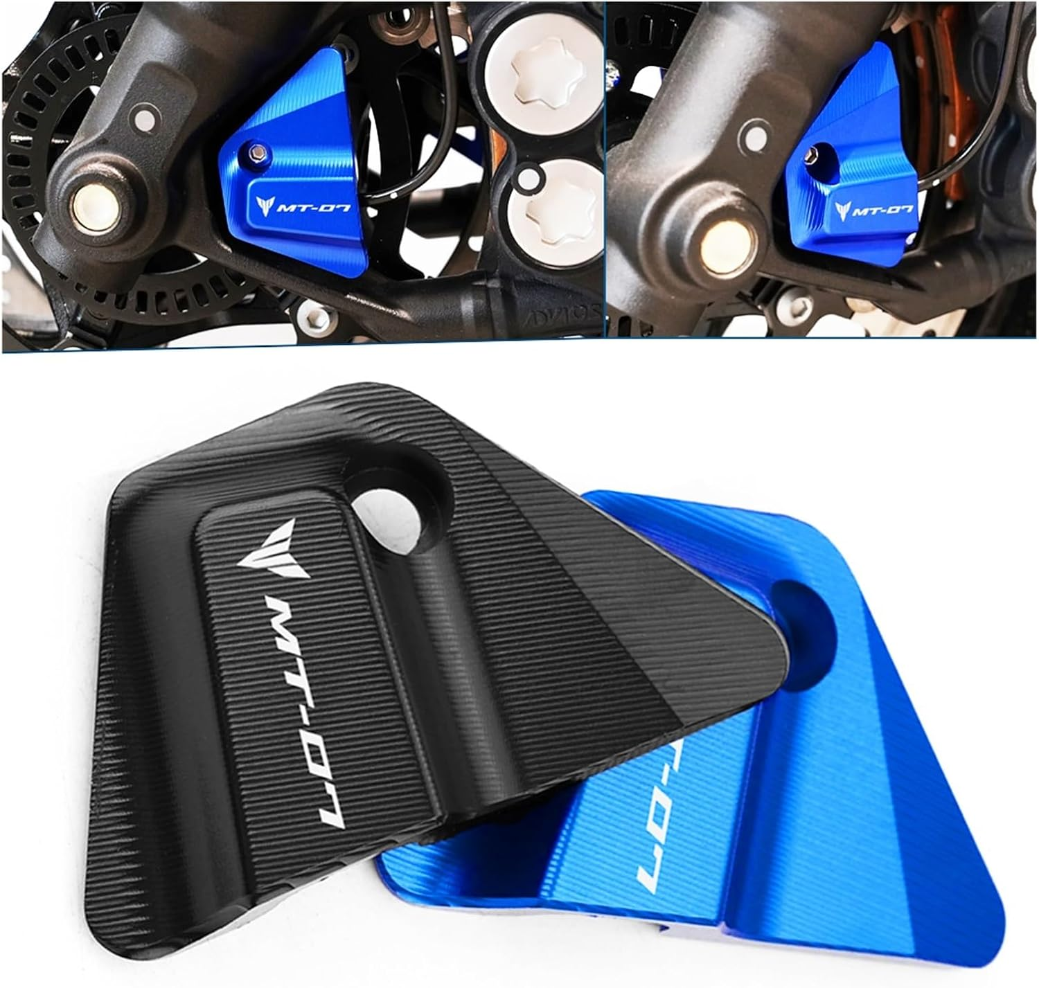 MT-07 MT07 MT 07 2025 2026 Motorcycle Accessories Aluminum Front Wheel ABS Sensor Protector Protection Trim Blocks(Black) image number 4