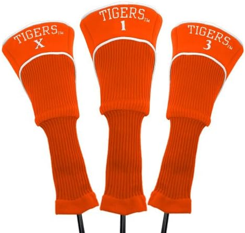 Team Golf NCAA Contour Golf Club Headcovers (3 Count), Numbered 1, 3, & X, Fits Oversized Drivers, Utility, Rescue & Fairway Clubs, Velour Lined for Extra Club Protection image number 6