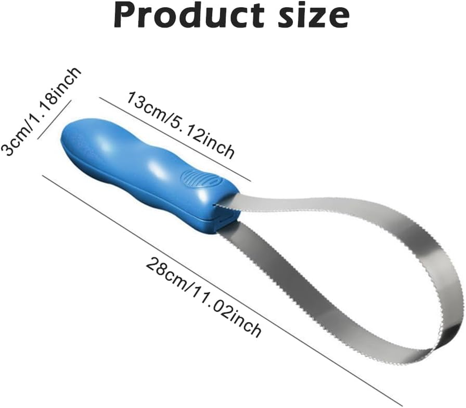 Dual Sided Shedding Blade, Dog Deshedding Loop Brush, Pet Dog Soft Touch Grip Handle Shedding Blade Cat Dual Sided Shedding Blade Dog Hair Brush Horse Shedding Tool image number 4