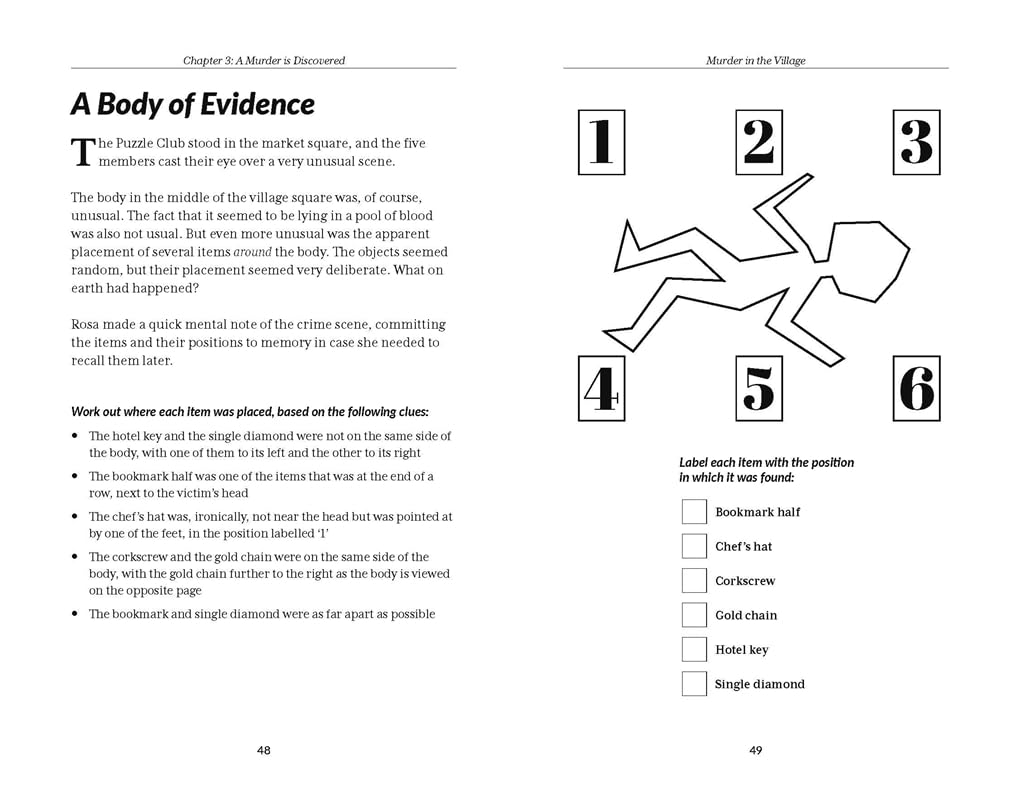 The Murder Mystery Club Puzzle Book: Murder in the Village: over 70 Killer Conundrums. One Case to Solve image number 3