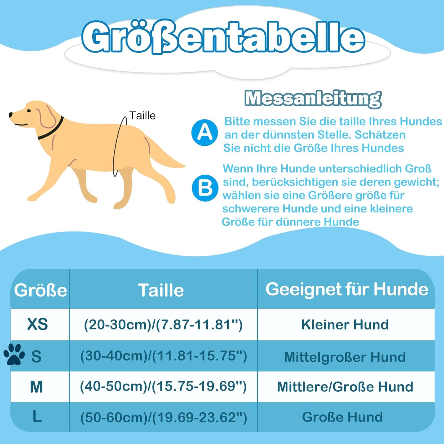 Pack of 3 Reusable Dog Nappies, Highly Absorbent Panties for Female Pets, Hygienic Washable Nappies for Female Dogs, Nappies for Female Dogs in Heat and Incontinence (S, Pattern 1)