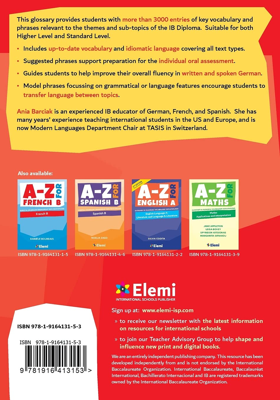 A-Z for German B: Essential Vocabulary Organized by Topic for IB Diploma: 6